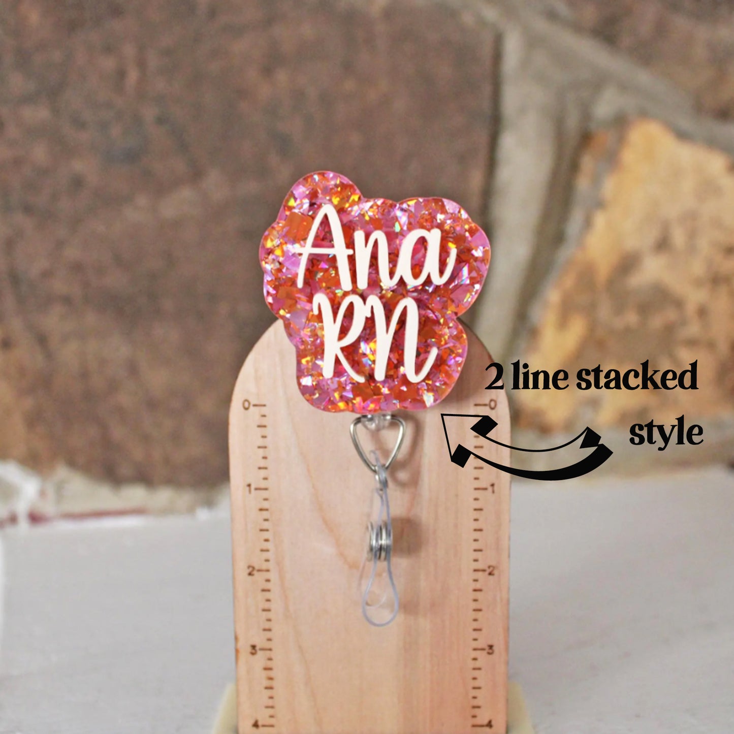 Two Line Name Tag/ Badge Reel