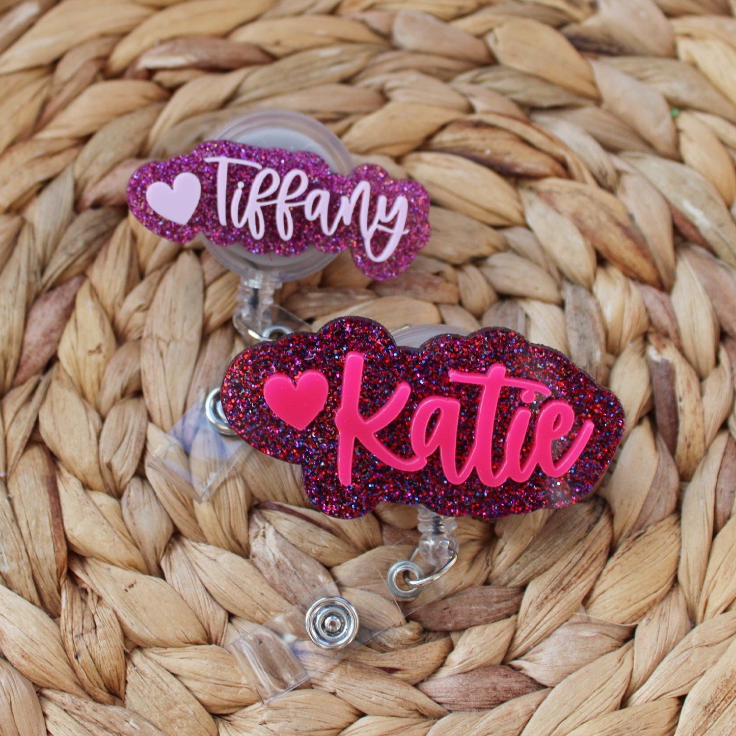 Name Badge Reel With Heart