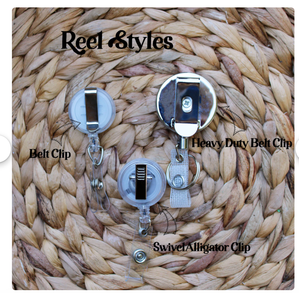 Engraved Name Badge Reel