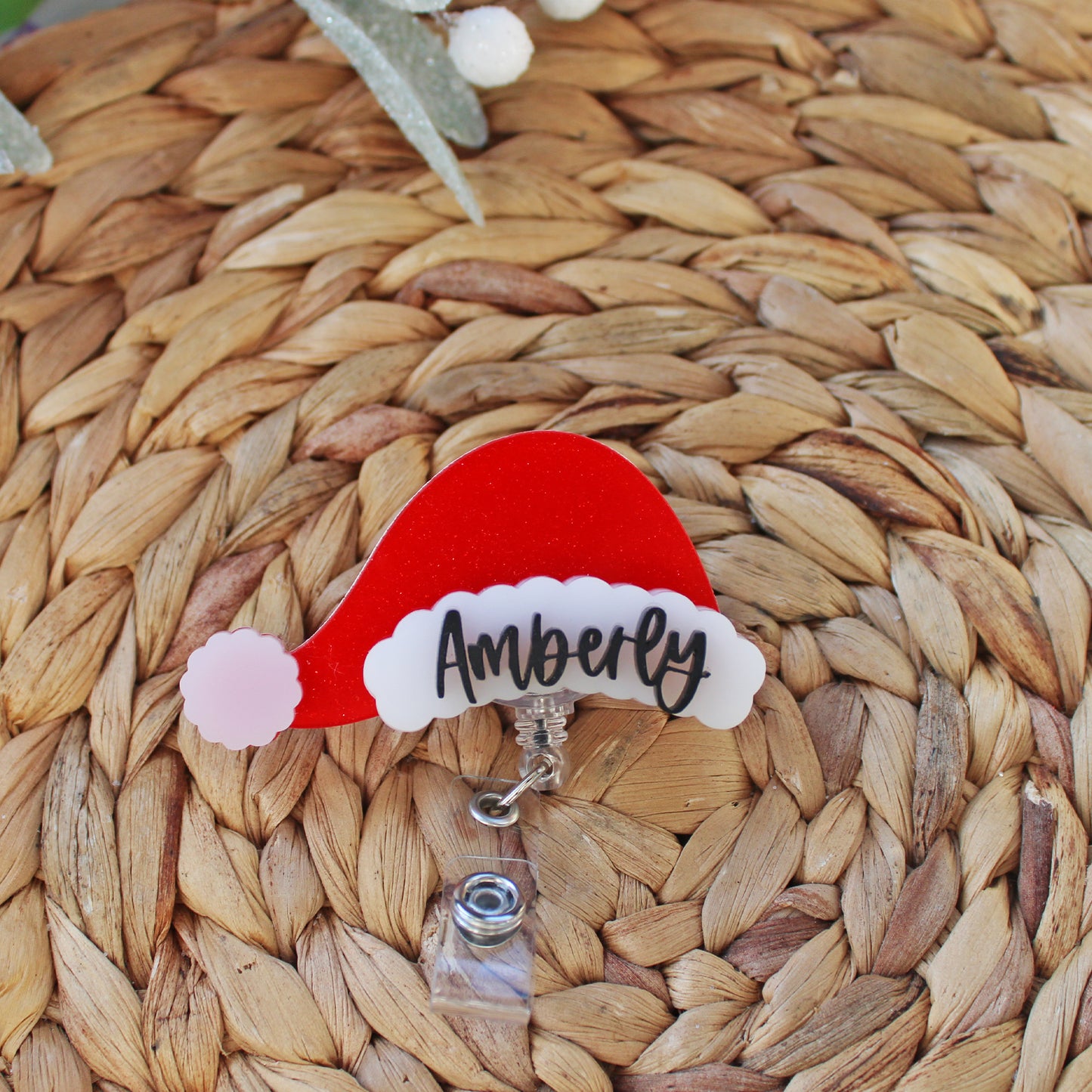Santa Hat Badge Reel