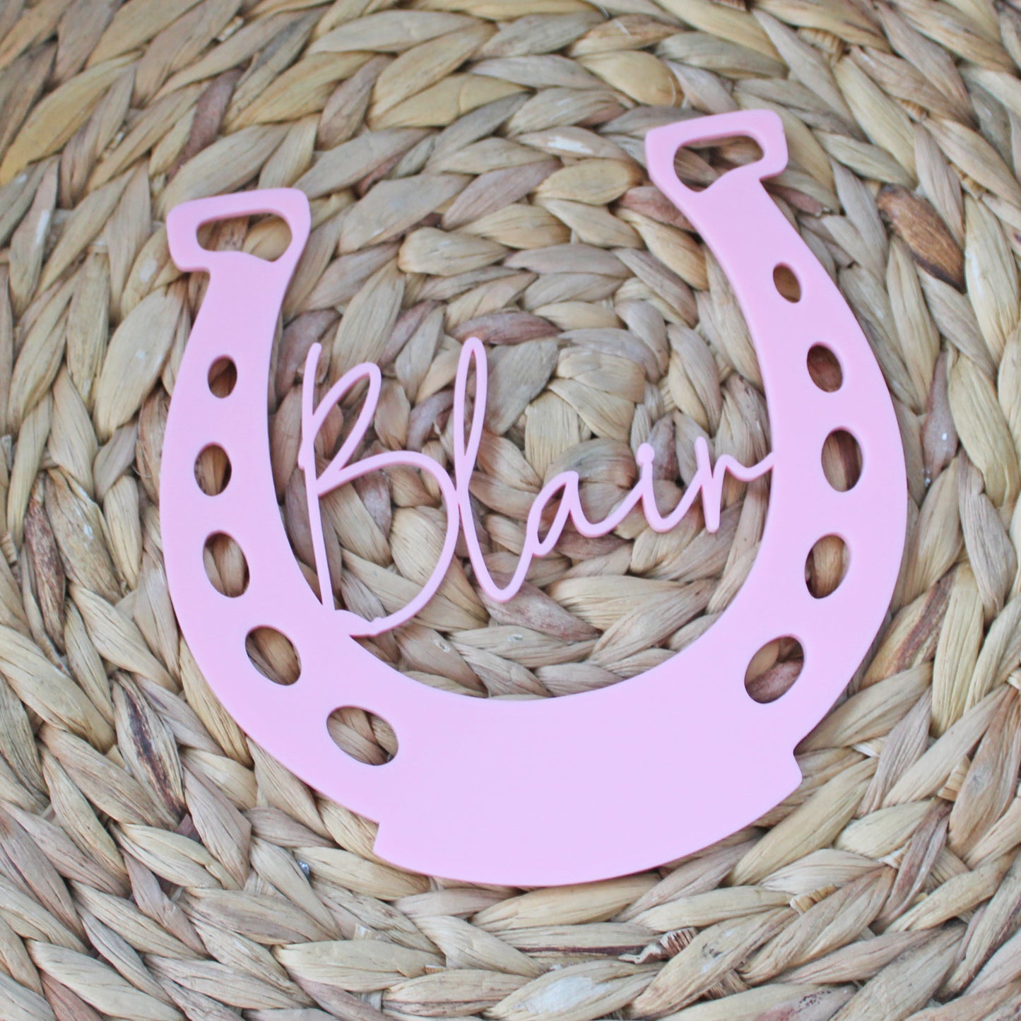 Horseshoe Cake Charm Acrylic Horse Cake Topper