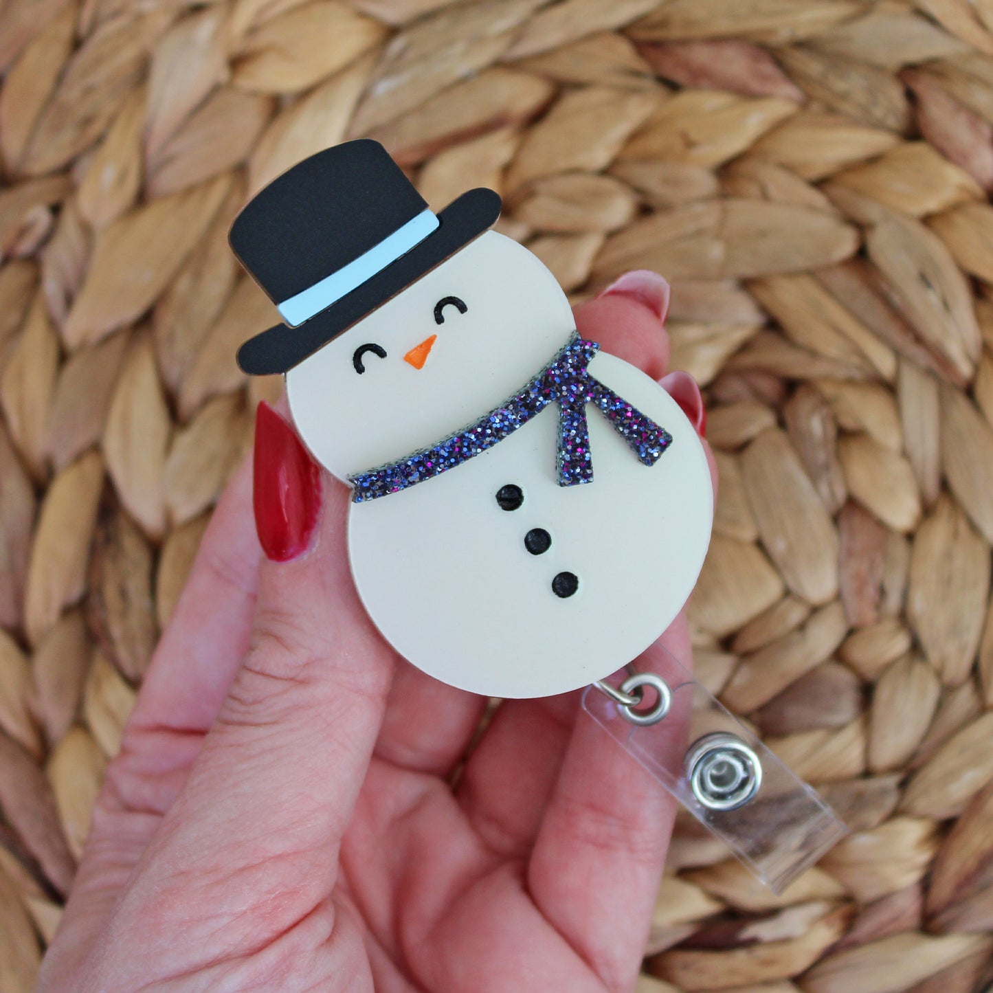 Snowman Badge Reel