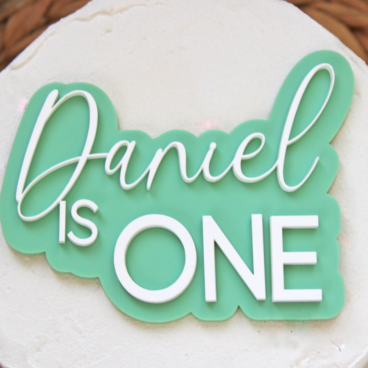 3D Acrylic Custom Name Cake Topper