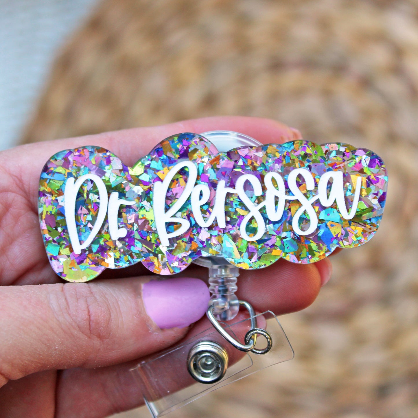 Engraved Name Badge Reel