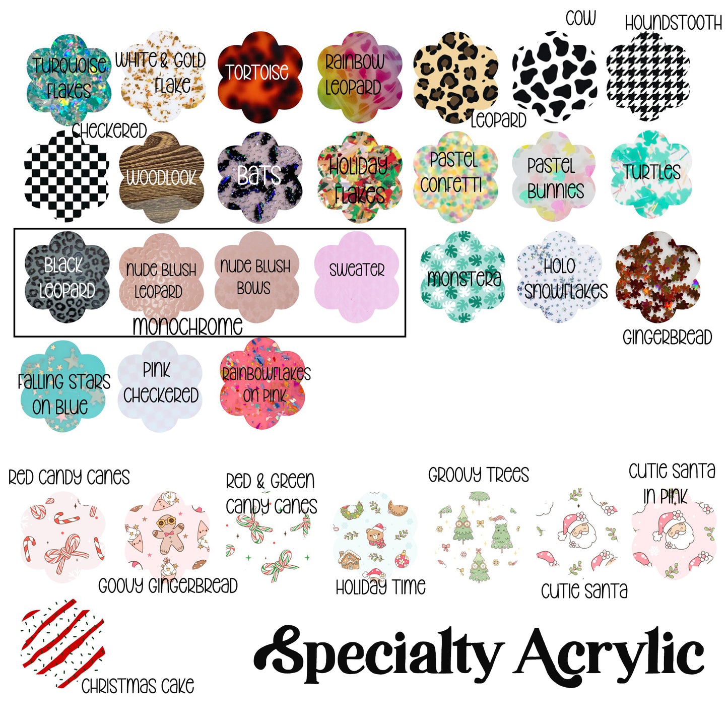 Snowflake Acrylic Badge Buddy