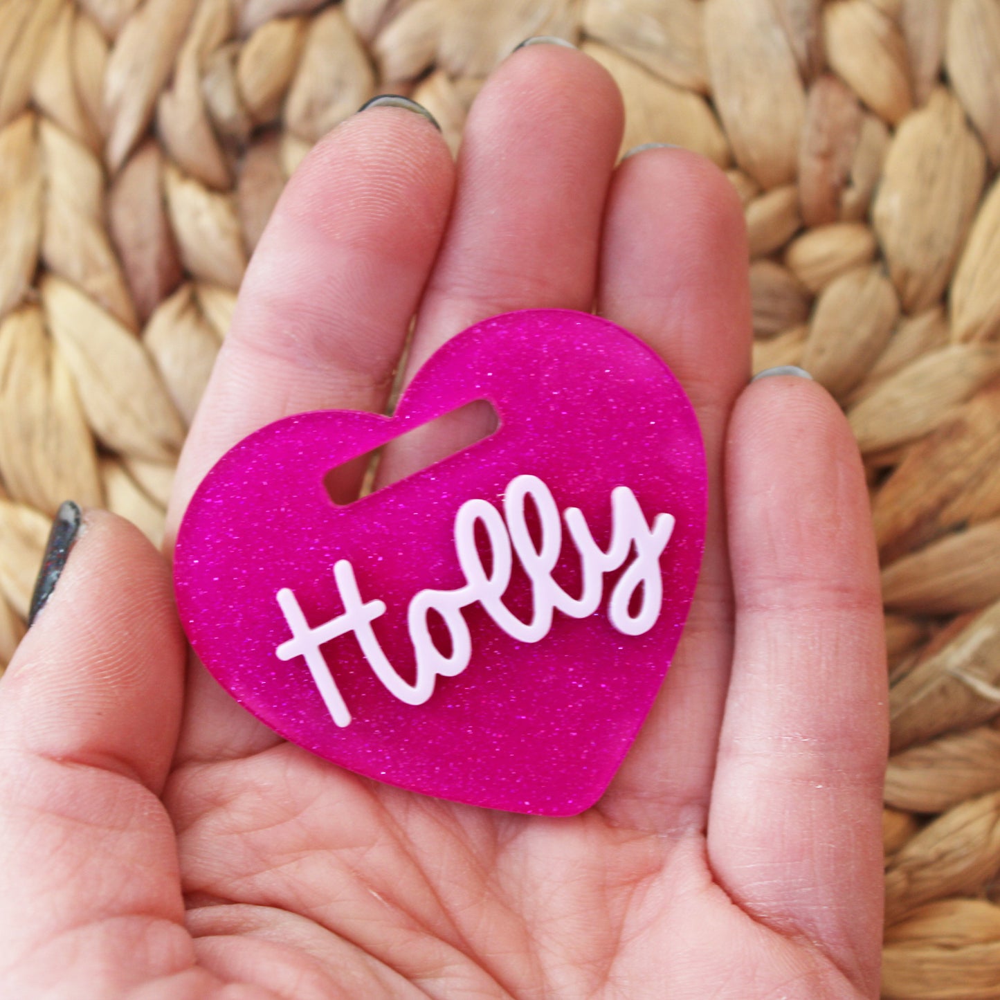 Heart Name Badge for lanyards