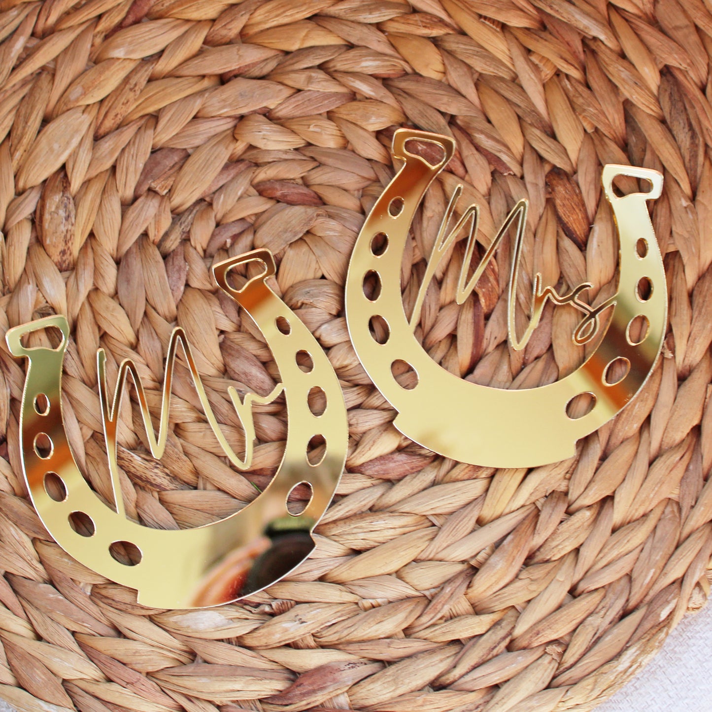 Horseshoe Cake Charm Acrylic Horse Cake Topper
