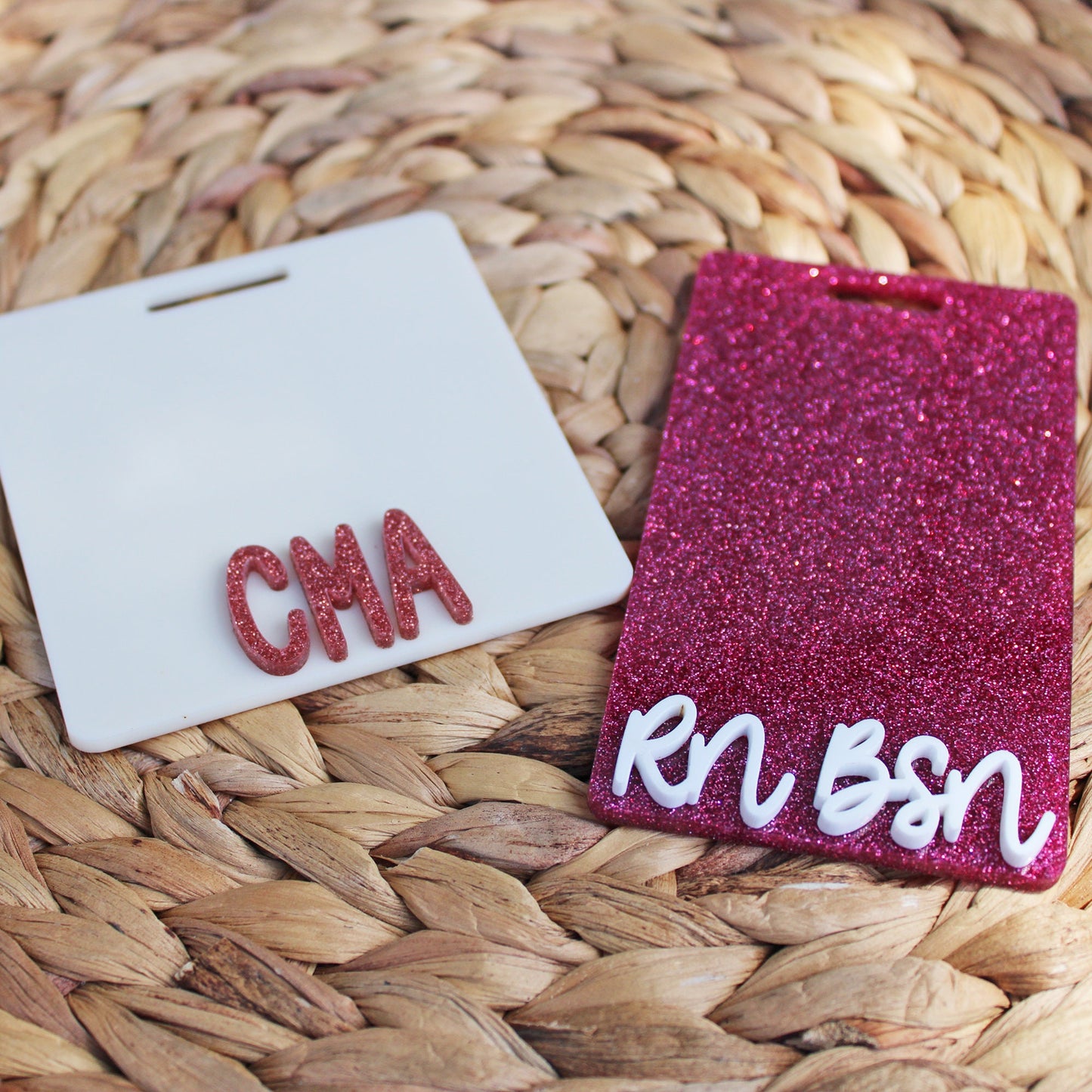 Custom Acrylic Badge Buddy, Nurse Badge Buddy, ID Holder, Badge Buddy, Custom Badge Buddy, Badge Accessories, Badge buddy, extended sizes