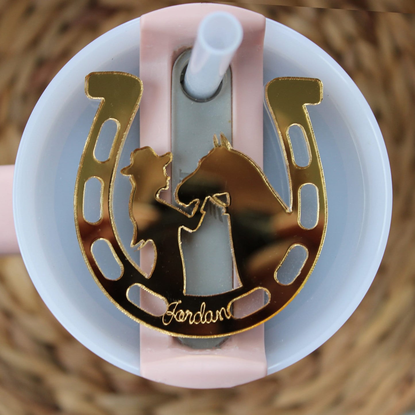 Horse Stanley topper, equestrian name plate, Personalized Stanley Lid Name Tag, Cup Topper, Horse topper, Stanley Name Plate, Stanley Topper