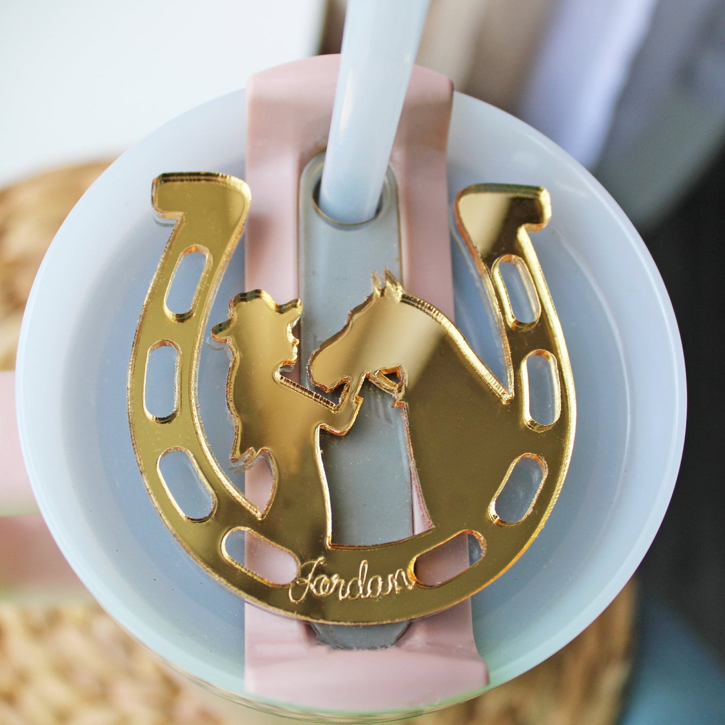Horse Stanley topper, equestrian name plate, Personalized Stanley Lid Name Tag, Cup Topper, Horse topper, Stanley Name Plate, Stanley Topper