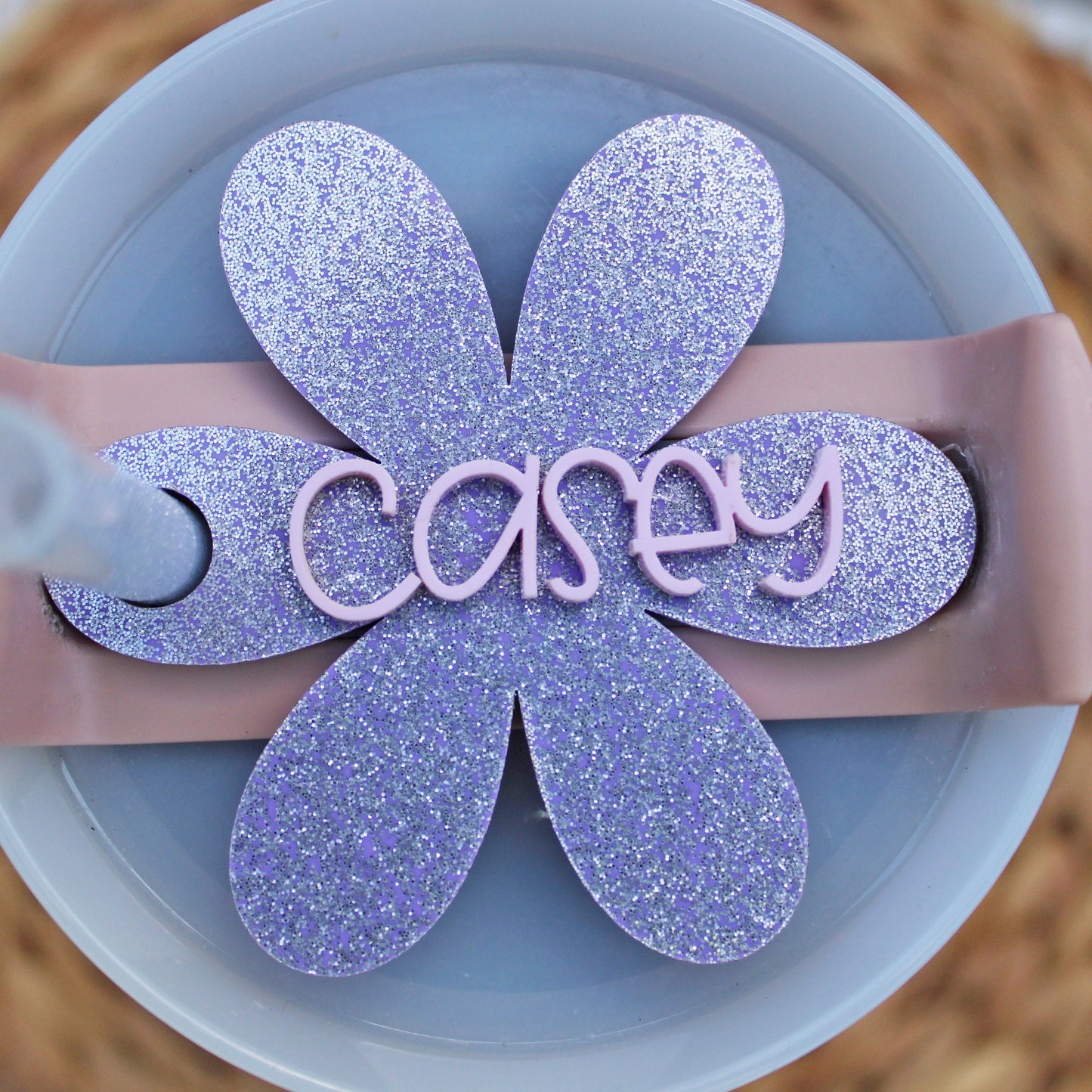 Custom Daisy Stanley Topper Nameplate for H2.0 Tumblers ONLY - Personalize your 20oz, 30oz, or 40oz cup with this unique accessory