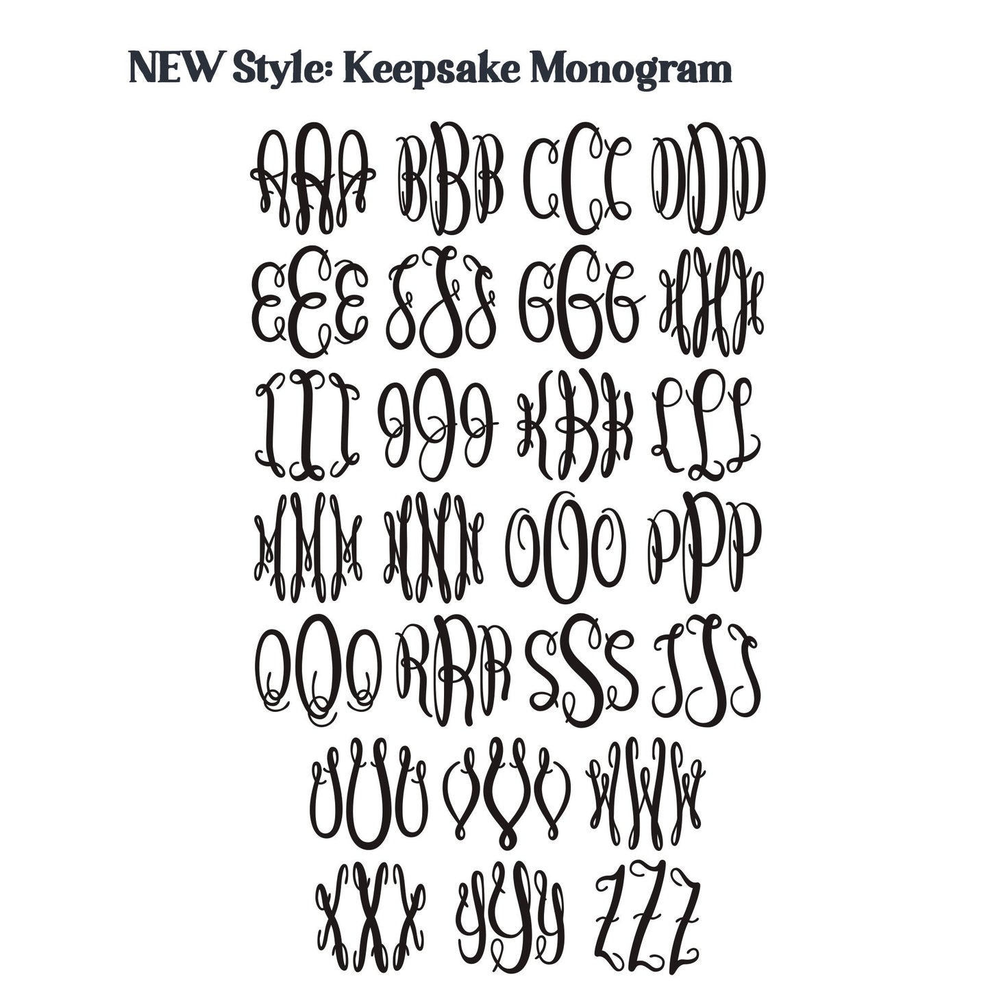Monogram Stanley Name Plate, Monogram Topper