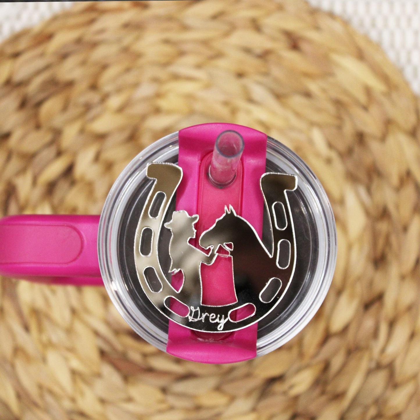 Horse Stanley topper, equestrian name plate, Personalized Stanley Lid Name Tag, Cup Topper, Horse topper, Stanley Name Plate, Stanley Topper