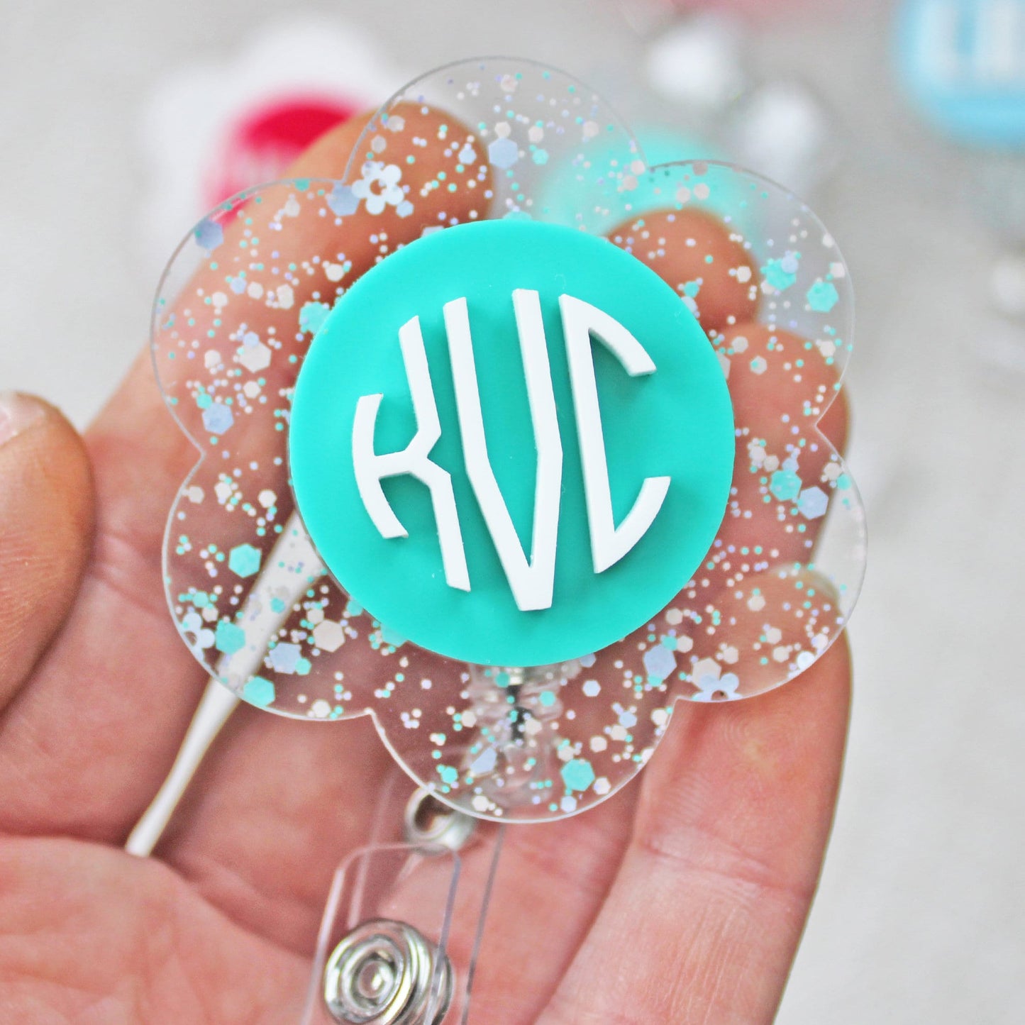 Monogram Badge Reel, custom name badge reel,Personalized Retractable ID Badge Holder , name badge Reel, name badge, custom badge