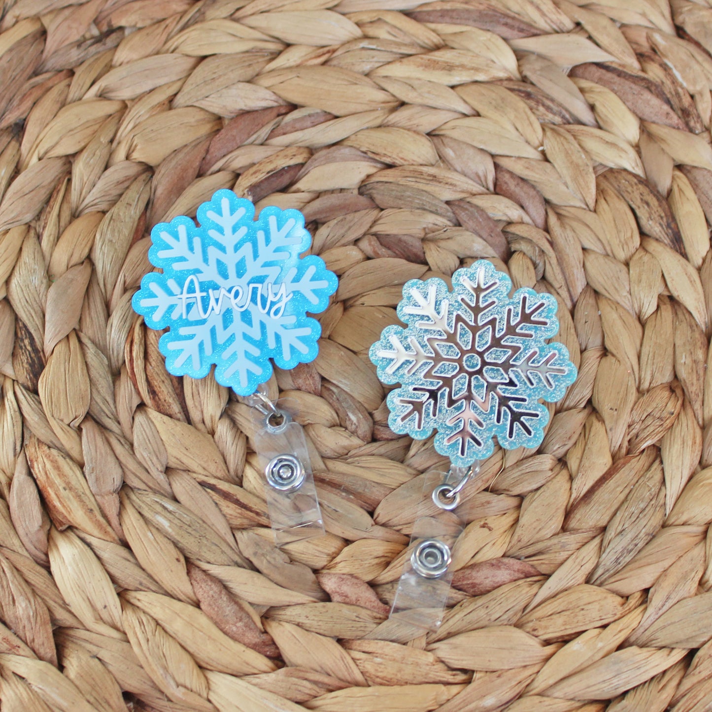 Layered Snowflake Badge Reel