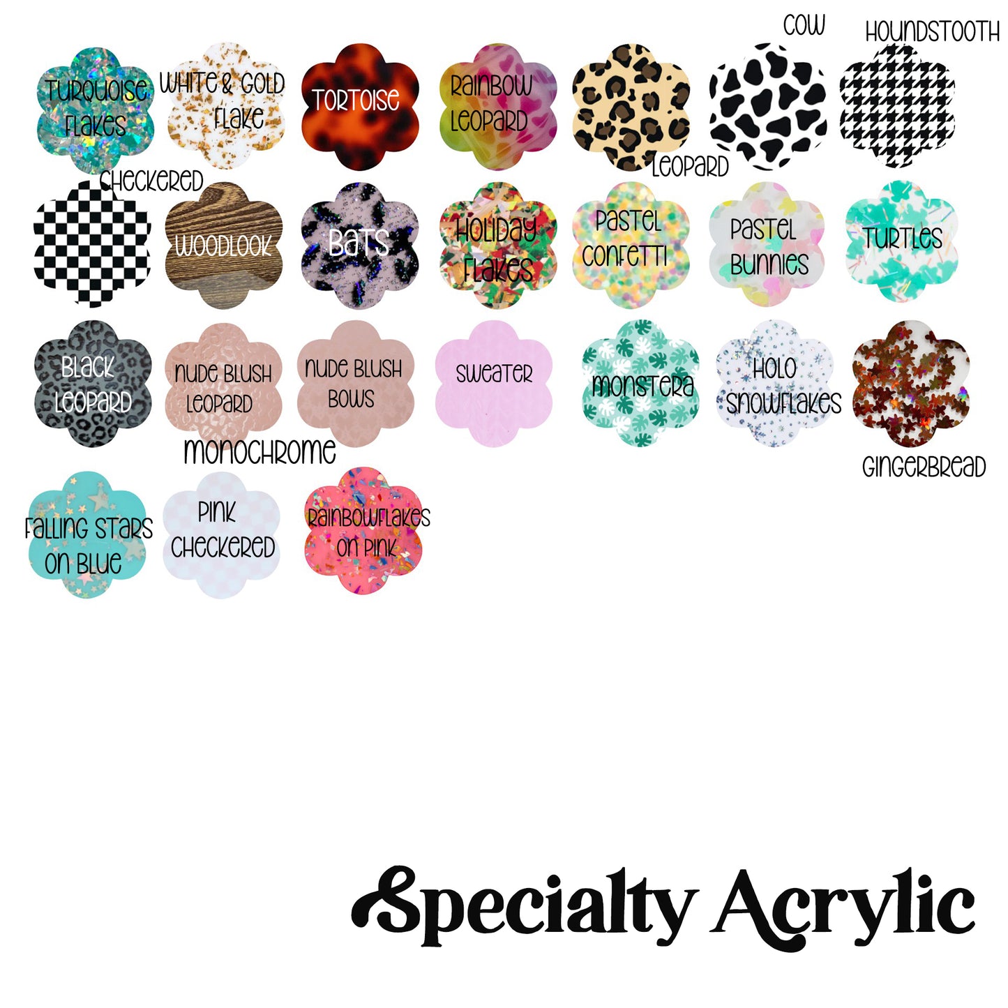 Snowflake Custom Acrylic Badge Topper