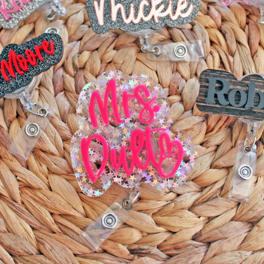 Stacked Name Badge Reel