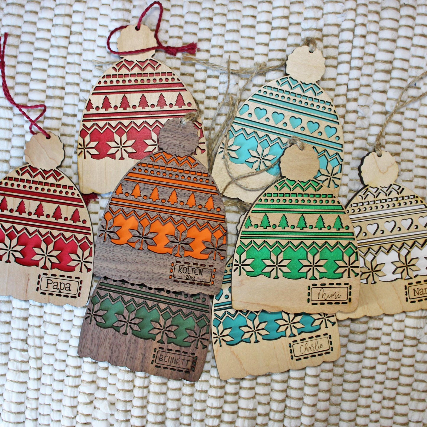 Hat Ornament, Hat Ornament, Custom Gift, Family Gift keepsake, Christmas ornaments, Christmas gift, Gift for family, Christmas keepsakes