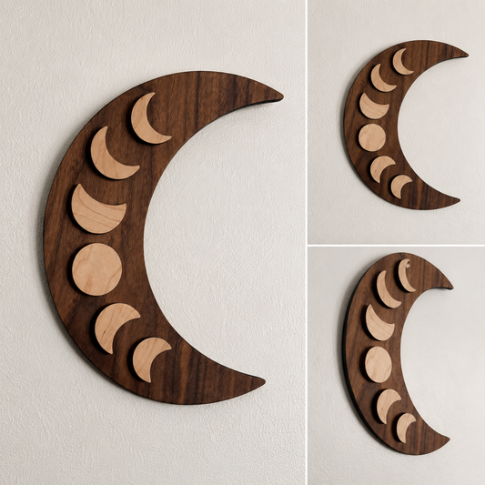 Crescent moon w/ phases