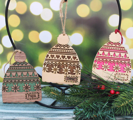 Hat Ornament, Hat Ornament, Custom Gift, Family Gift keepsake, Christmas ornaments, Christmas gift, Gift for family, Christmas keepsakes