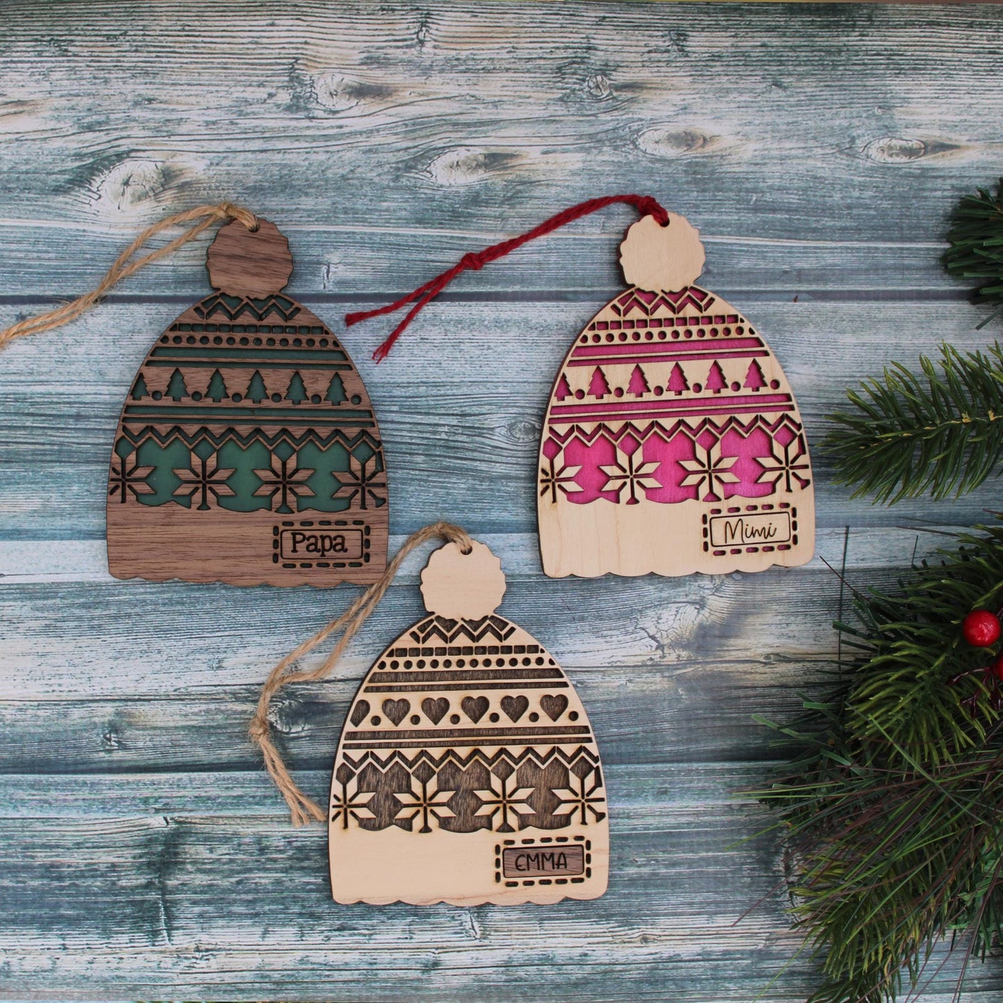 Hat Ornament, Hat Ornament, Custom Gift, Family Gift keepsake, Christmas ornaments, Christmas gift, Gift for family, Christmas keepsakes