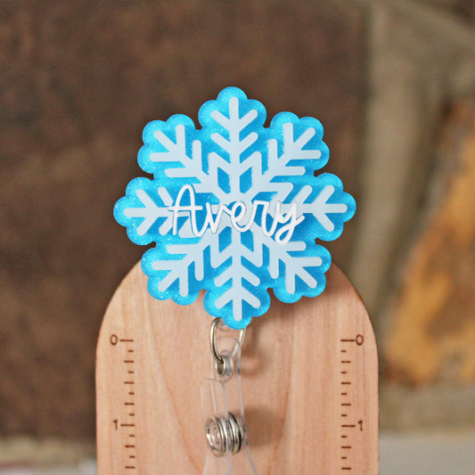 Layered Snowflake Badge Reel