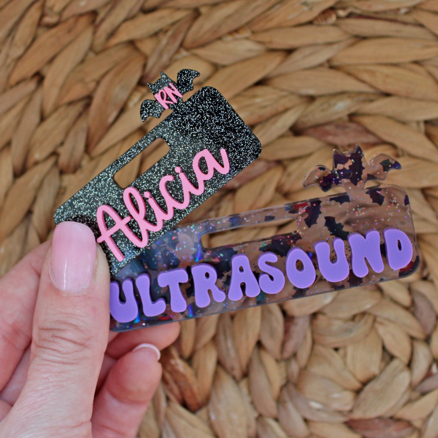 Bat Acrylic Badge Topper