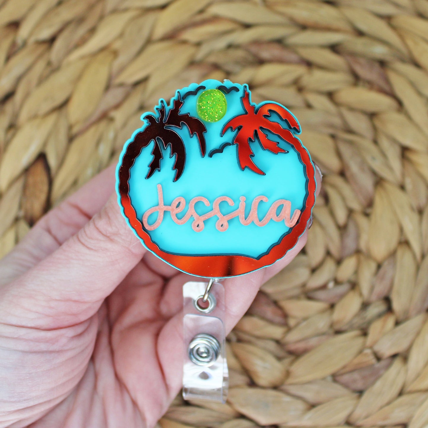 Tropical Beach Badge Reel