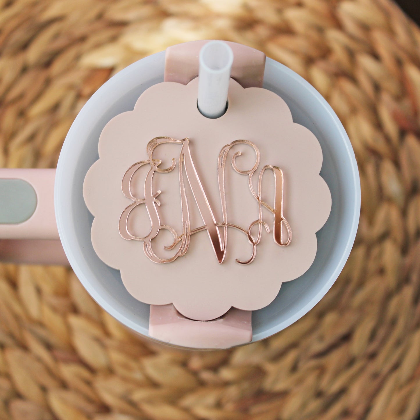 Monogram Stanley Name Plate Topper- Scallop Style