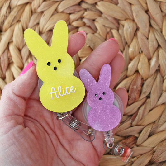 Easter Marshmallow Bunny Badge Reel