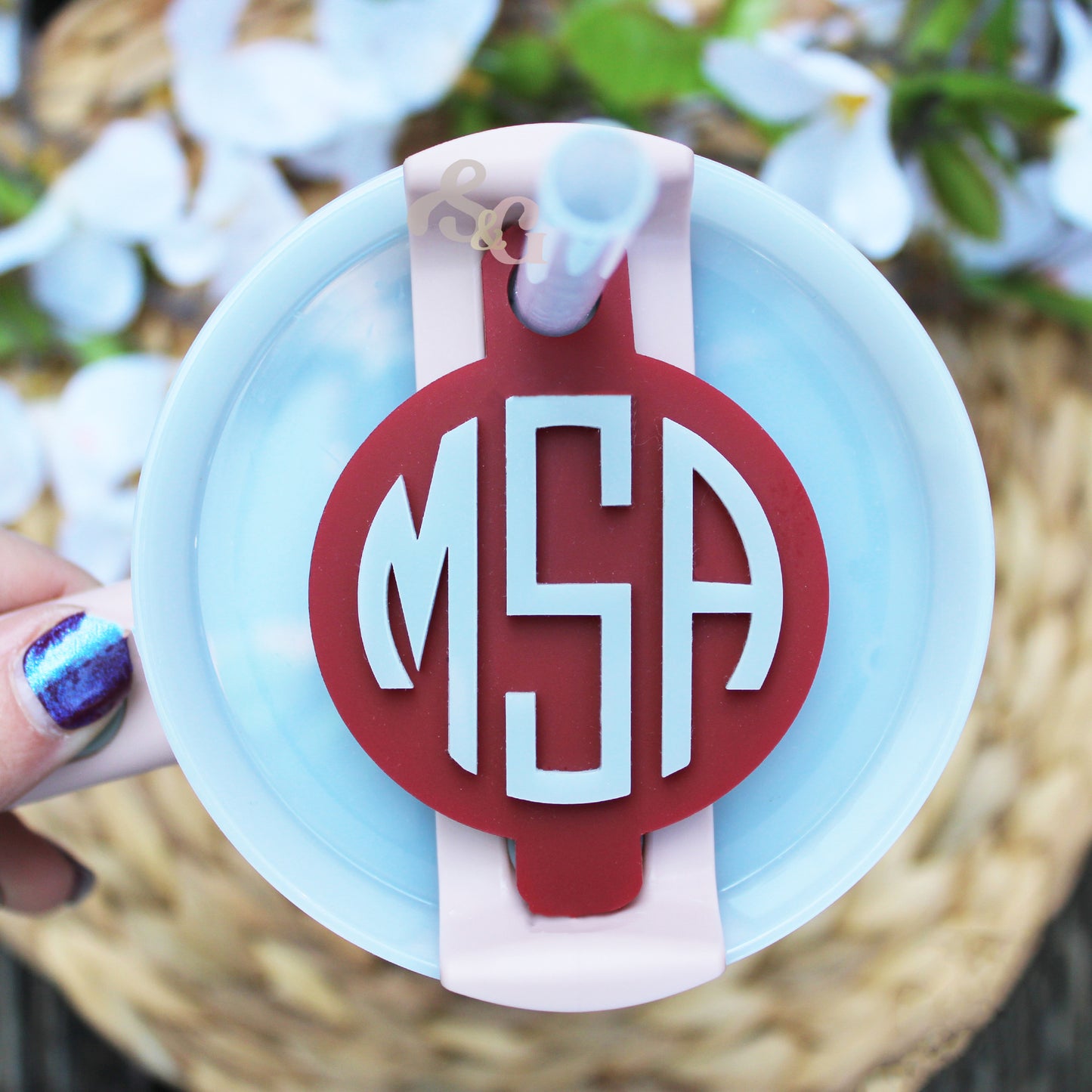Monogram Stanley Name Topper- Round Style