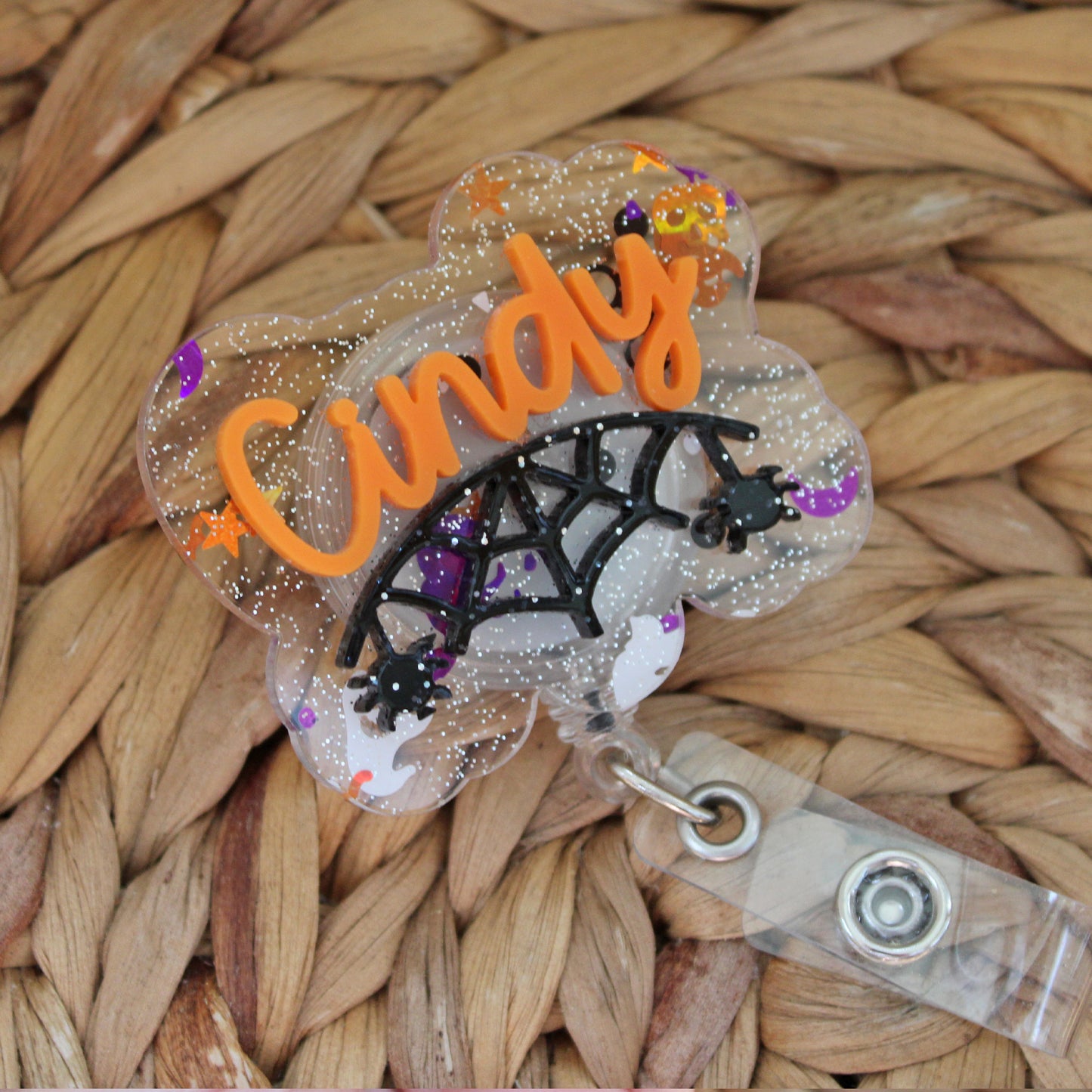 Spiderweb Name Badge Reel