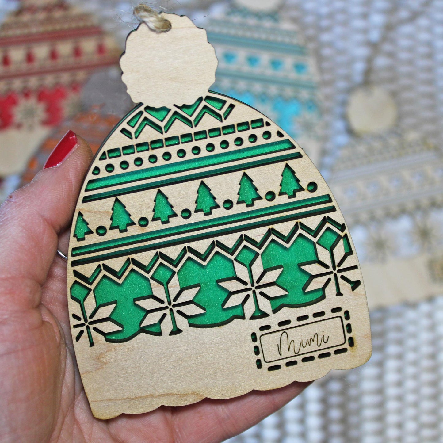 Hat Ornament, Hat Ornament, Custom Gift, Family Gift keepsake, Christmas ornaments, Christmas gift, Gift for family, Christmas keepsakes