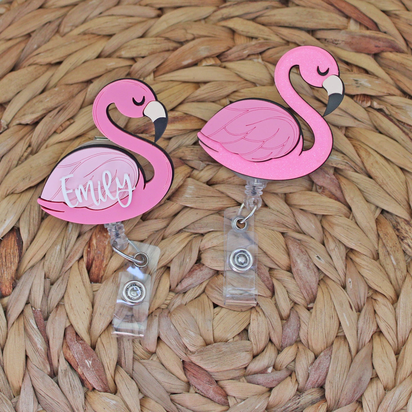 Flamingo Badge Reel