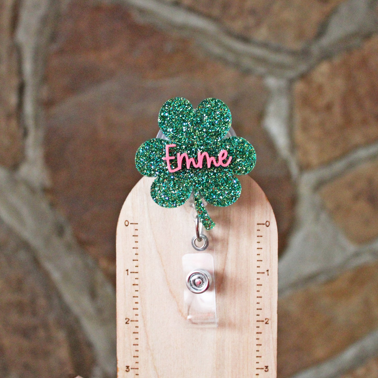 Clover badge reel