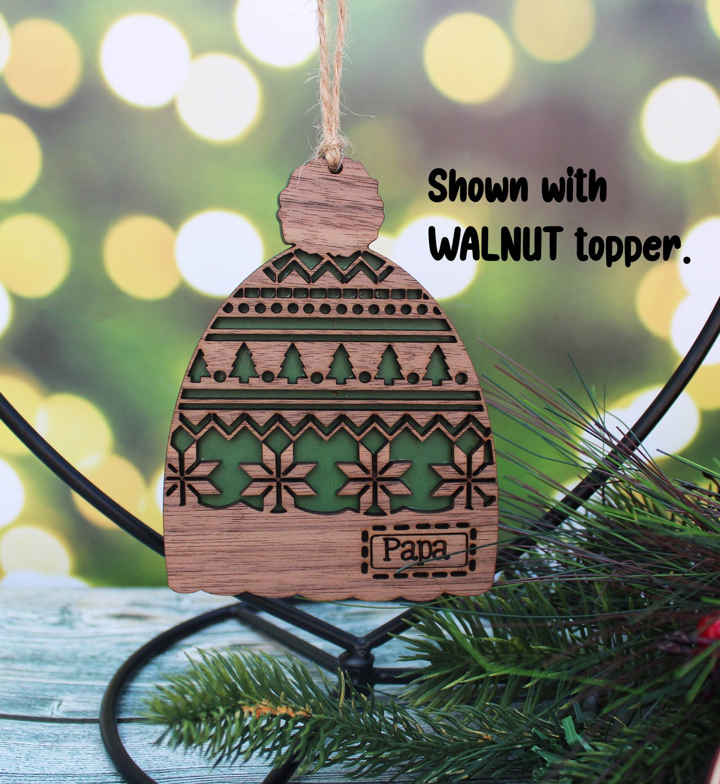 Hat Ornament, Hat Ornament, Custom Gift, Family Gift keepsake, Christmas ornaments, Christmas gift, Gift for family, Christmas keepsakes