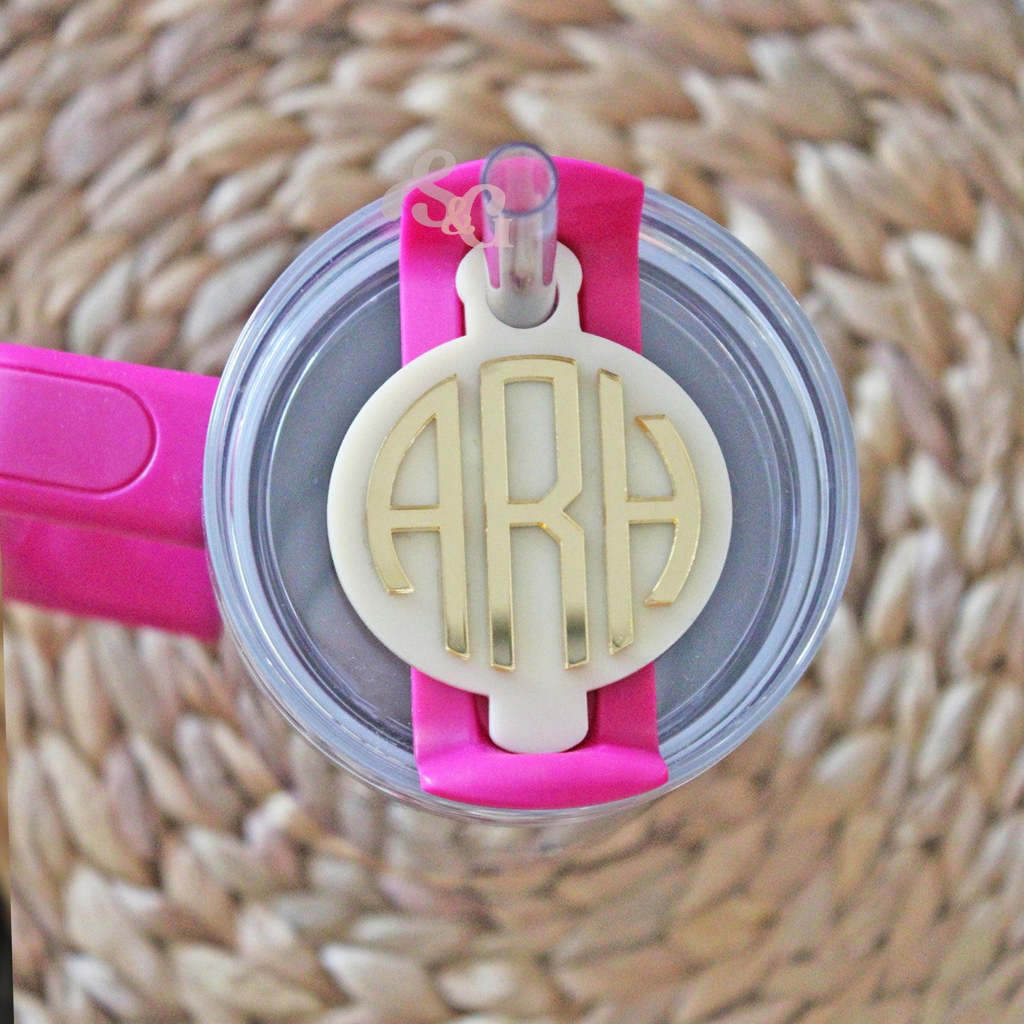 Monogram Stanley Name Topper- Round Style