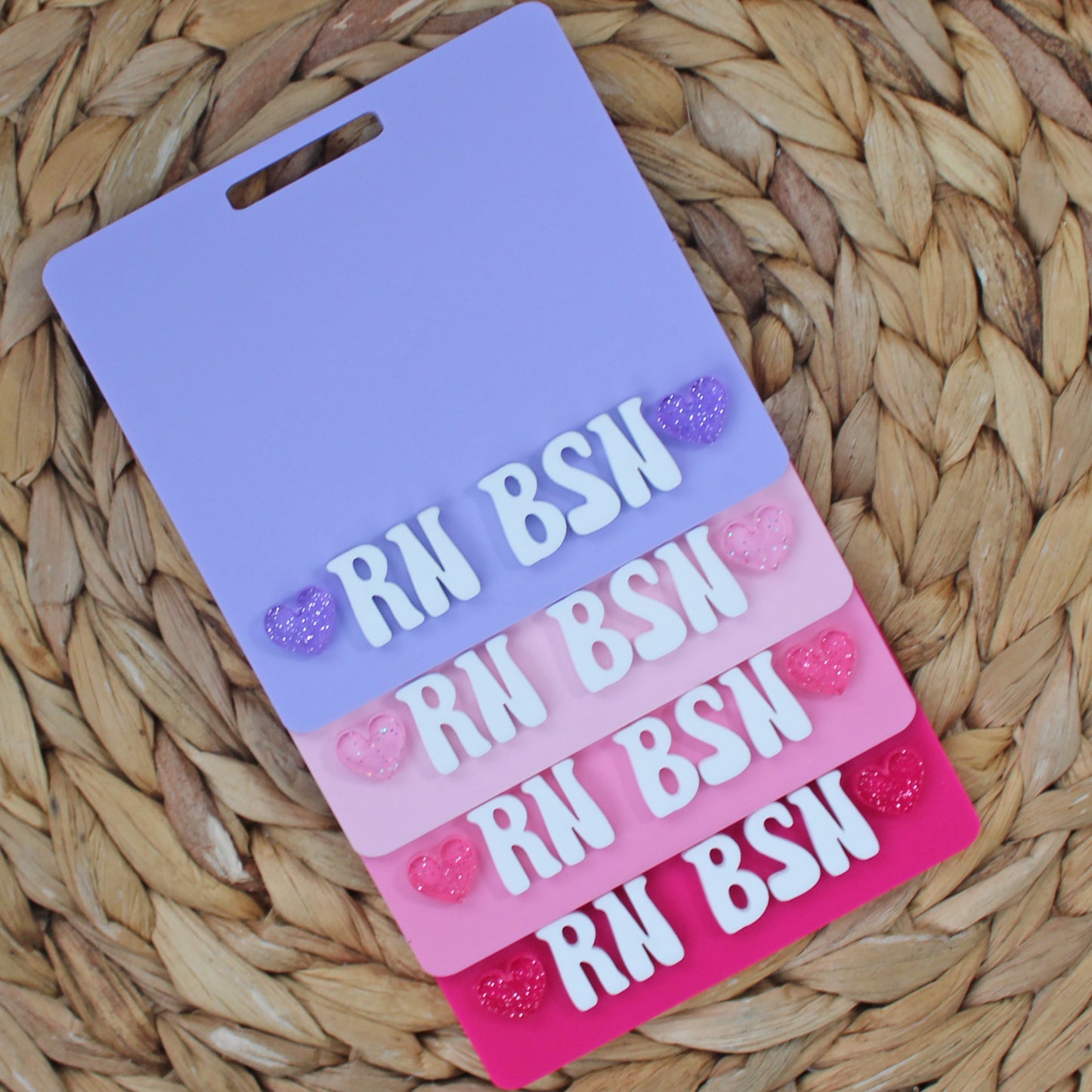 Heart Custom Acrylic Badge Buddy, with Extended sizes