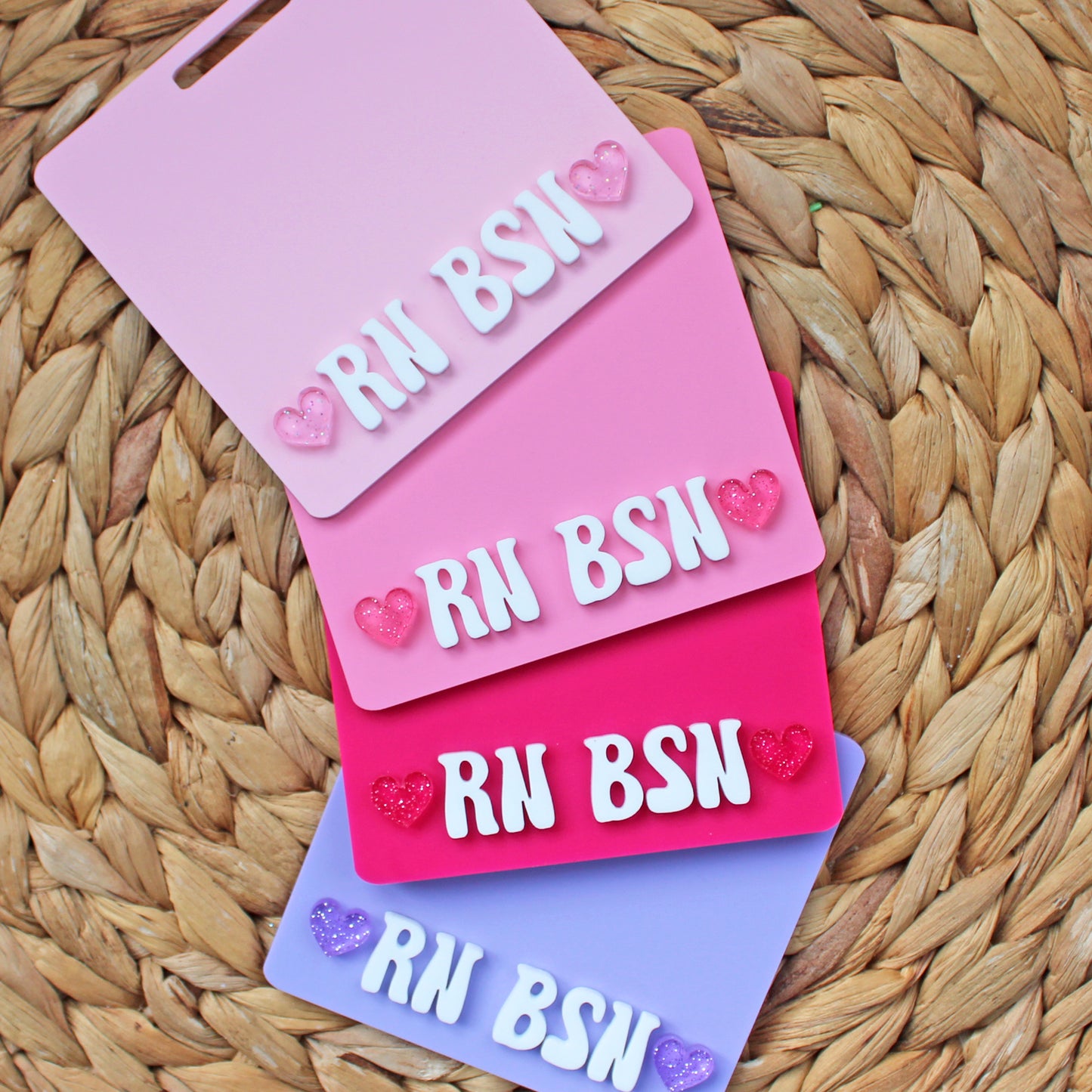 Heart Custom Acrylic Badge Buddy, with Extended sizes
