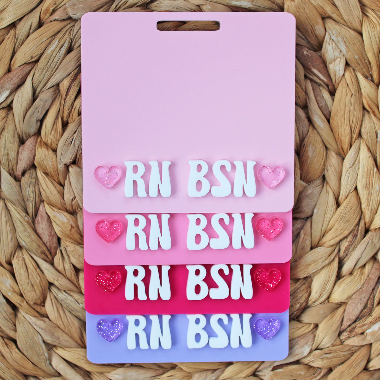 Heart Custom Acrylic Badge Buddy, with Extended sizes