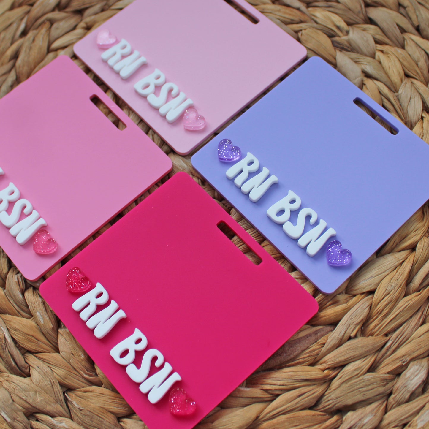 Heart Custom Acrylic Badge Buddy, with Extended sizes