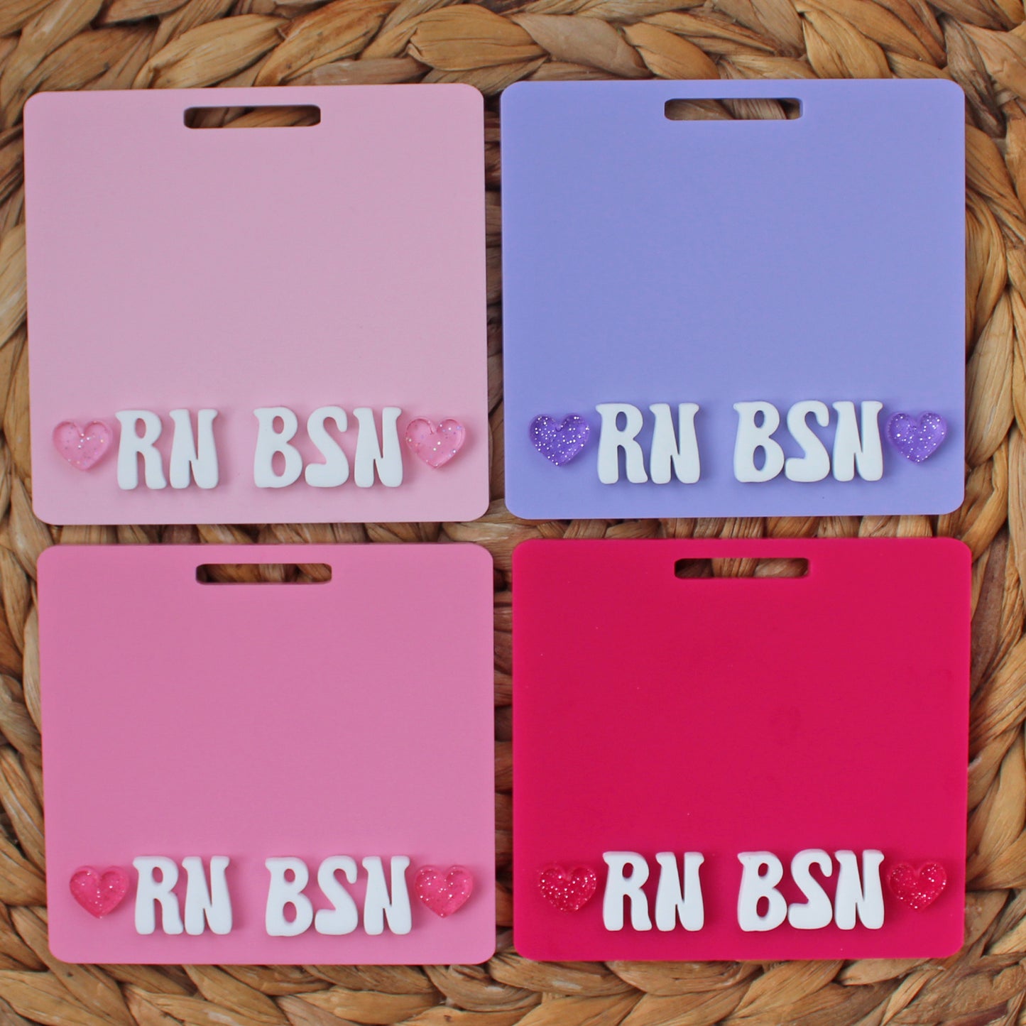 Heart Custom Acrylic Badge Buddy, with Extended sizes