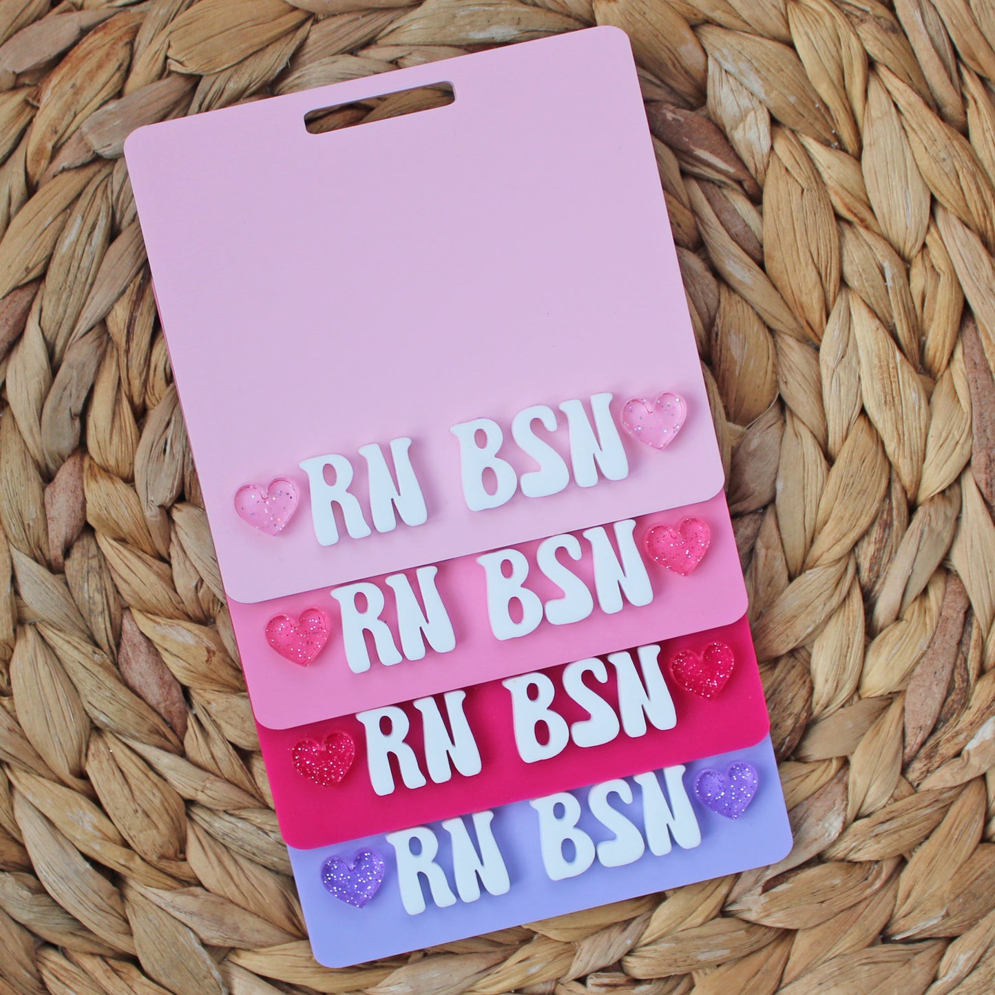 Heart Custom Acrylic Badge Buddy, with Extended sizes