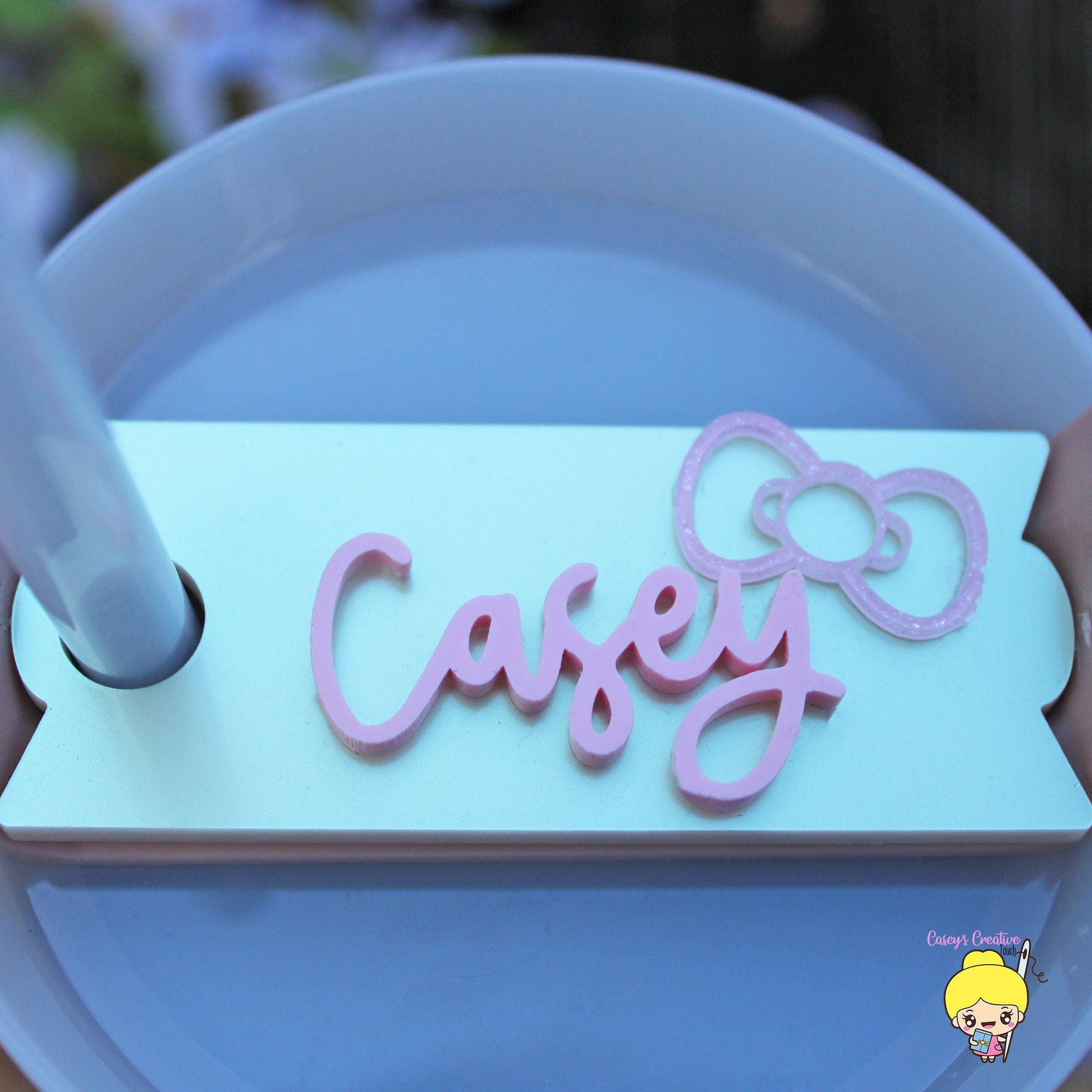 Stanley Name Plate, Custom Stanley Topper, bow stanley topper