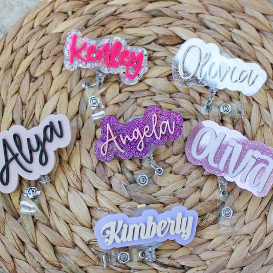 Name Badge Reel, custom name badge reel, Personalized Retractable ID Badge Holder, name badge  Reel