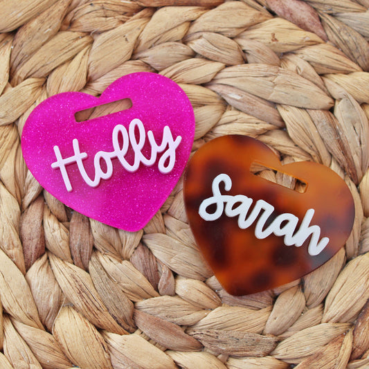 Heart Name Badge for lanyards