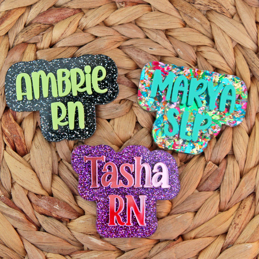 Two Line Name Tag/ Badge Reel