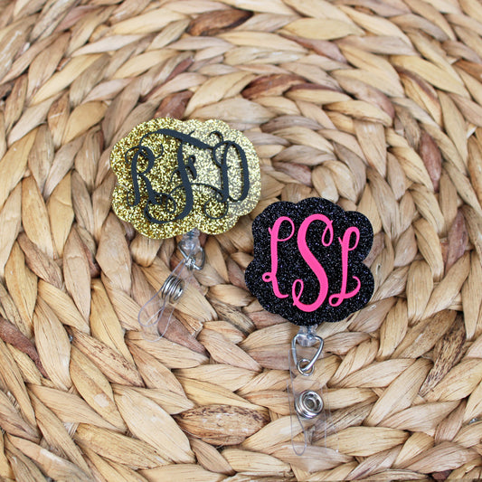 Monogram Badge Reel