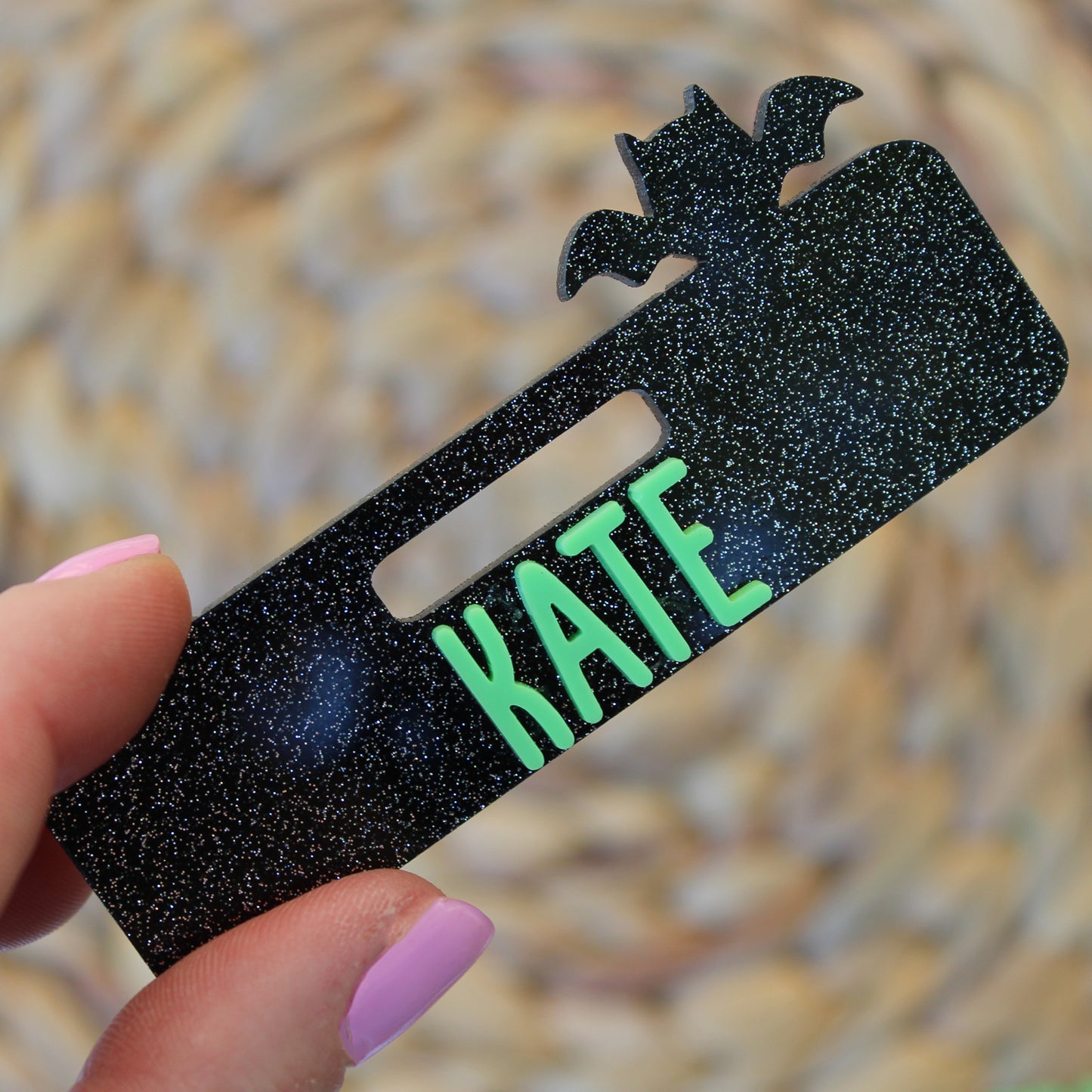 Bat Acrylic Badge Topper