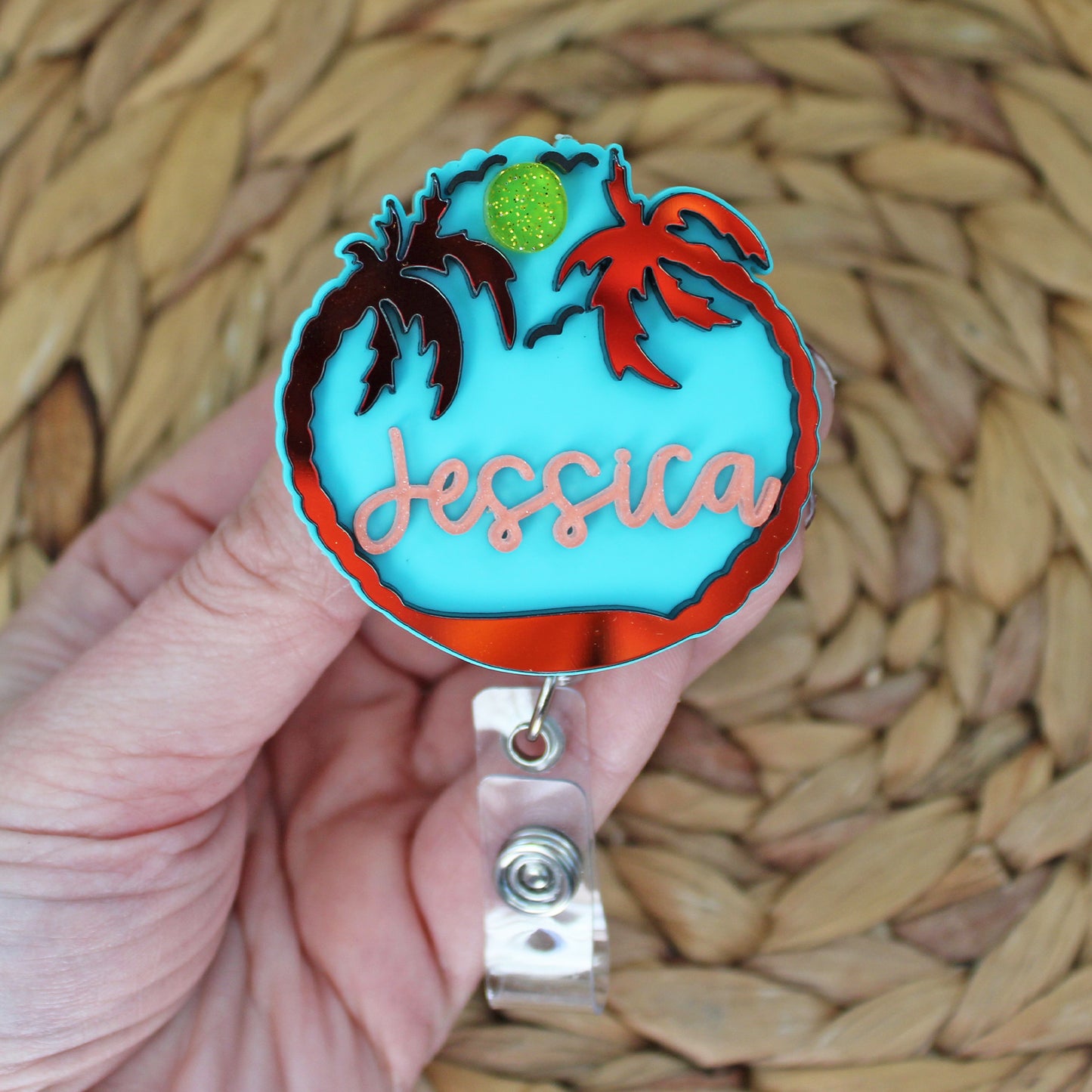 Tropical Beach Badge Reel